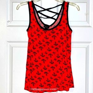 Rue21 anchor cross back tank size medium